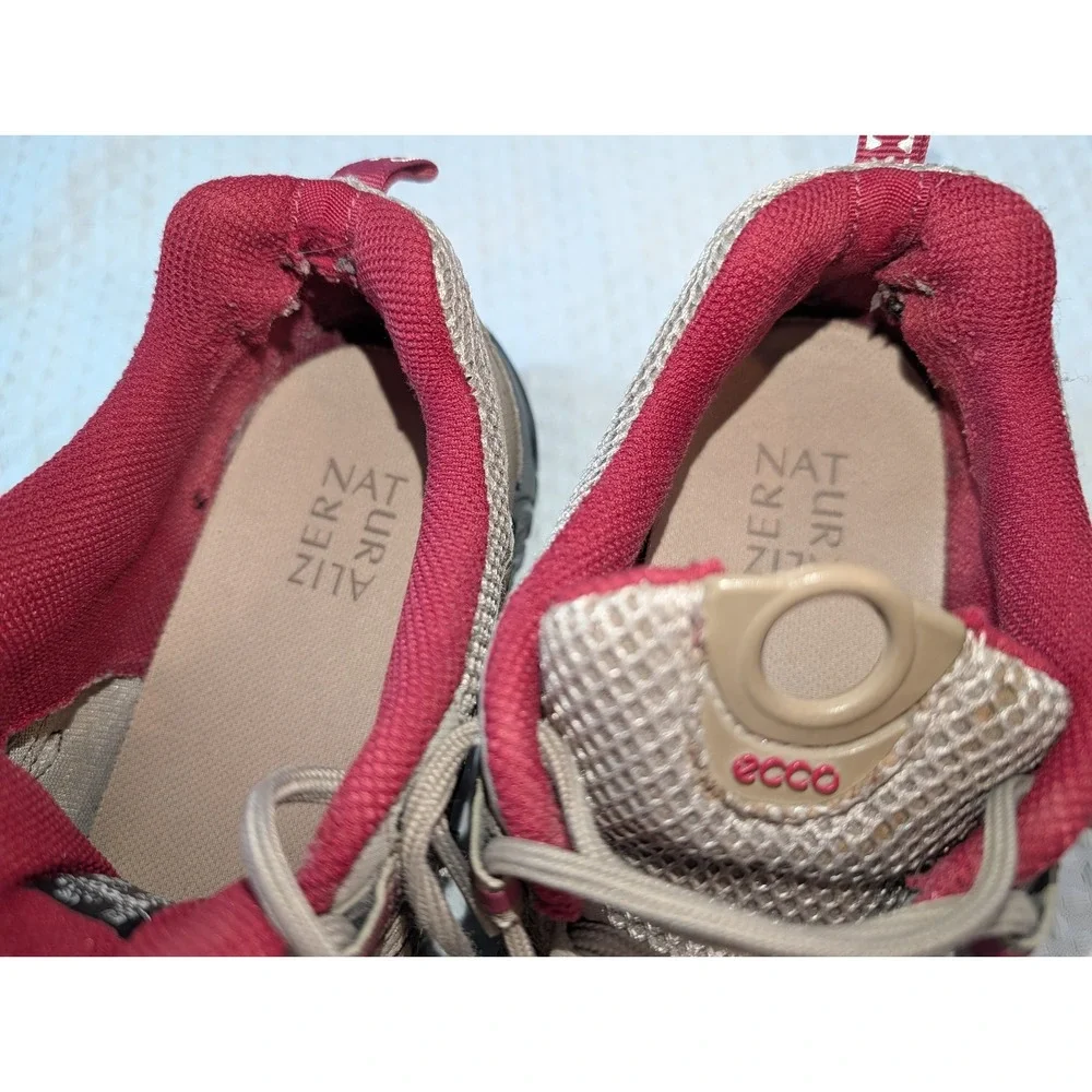 ECCO Womens 11-11.5 M (47) Ultra Terrain Hiking Shoes Brown & Wine Red Receptor